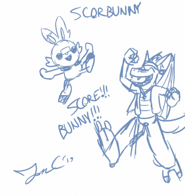 Scorbunny by Jon Causith
Heck yeah Team Scorbunny!  So looking forward to getting one!
