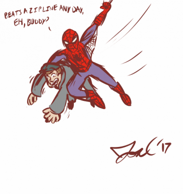 Spider Man Drawing 1 by Jon Causith
This pose was inspired by the cover of Amazing Fantasy #15, where Spidey made his debut.  It's interesting seeing the two side by side!
