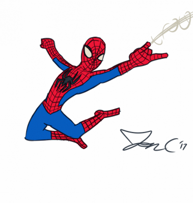 Spider Man Drawing 3 by Jon Causith
Y'know, I have one of the Spider-Man games on the 360, I should really play it sometime.  Swinging around like this always sounded like a fun system to play with.
