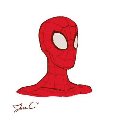 Attempting Spidey Bust Tutorial by Jon Causith
Evidently over on DeviantArt, there was a contest of sorts for a tutorial on drawing a bust of Spider-Man.  Here's Jon's attempt, quite nice!

