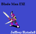 BladeMan EXE by jeffrey
This version of BladeMan.EXE looks like he'd be a professional rival of ProtoMan.EXE.  It would be an interesting battle to watch.
