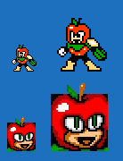 Fruit Man Sprite Sample
Apparently I was feeling productive today!  Yet another sprite sample, this time for Fruit Man.
