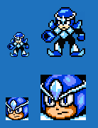 Glass Man Sprite Sample
And there, the set is complete!  It was tricky trying to come up with a Glass Man design that didn't feel more like something crystal or ice based, but I think I'm happy with the final result.
