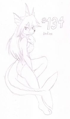134 - Undine
Undine the Vaporeon is quite a graceful and pretty sort.  Working as a swimsuit model, she has many fans.  She enjoys a peaceful, easy sort of life, and will often spend entire days just relaxing on the beach.
