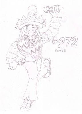 272 - Fiesta
Fiesta the Ludicolo is pretty much the personification of liveliness.  A dancer and musician, Fiesta seems almost incapable of standing still, especially if there's energetic music playing.
