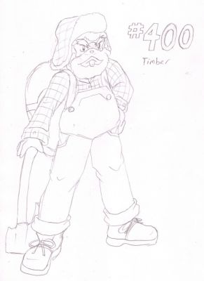 400 - Timber
Timber the Bibarel is a skilled and industrious lumberjack.  He can however be a bit taciturn and difficult to approach, quite gruff with newcomers.  One could say he's rather moody.  That's right, Smogon, I'm training a Moody Bibarel, deal with it.
