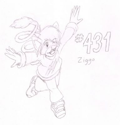 431 - Ziggo
Ziggo the Glameow is quite the hyperactive kid.  He tends to be too hyper for his own good, his rambunctious running around tending to cause quite a bit of havoc and occasional property damage.  He once got into a soda drinking contest with Jitterbug the Joltik.  The results were... expensive.
