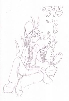 545 - Hookah
Hookah the Scolipede is quite the laid back sort.  He enjoys finding peaceful spots to just sit in thought, quietly smoking his hookah.  While others may judge him as lazy due to this, he's actually quite wise and willing to impart his wisdom to those who ask.
