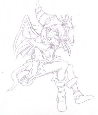 Dark Magician Girl
Aura as Dark Magician Girl from Yu-Gi-Oh!  She's cute, she loves to play with magic... seemed perfect.  And too cute to resist doing.  Aura (c) C. Hersey, Yu-Gi-Oh! (c) Konami.  I'm pretty sure there are other copyrights for it, but that's all that's listed on my cards.
