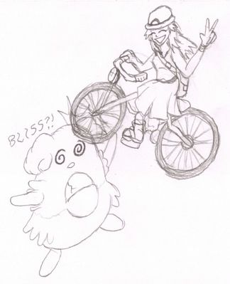 Scrambled Eggs
Sooooo Shagg wanted an image of Blissey getting run over.  I was already mad at Blissey after having one show up while I was training my Rotom group.  Request fulfilled!
