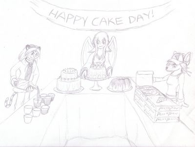 Happy Cake Day!
Why wait for a holiday to have a party?  Make every day a celebration!  Aura (c) C. Hersey, Nicole and Tony (c) R. Mythril
