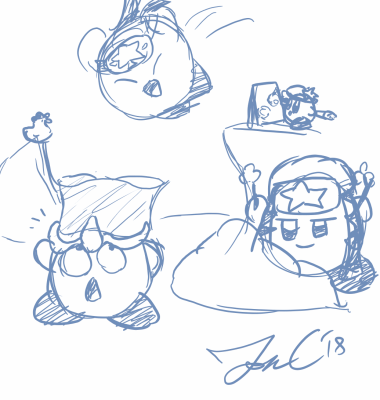 More Kirby Powers by Jon Causith
A few more ability hats!  Kirby's hat closet has to be pretty packed by now.
