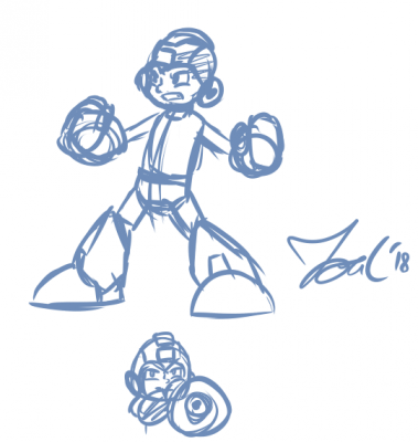Mega Man is Ready by Jon Causith
A nice ready power stance for the blue bomber!
