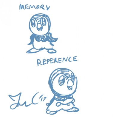 Piplup From Memory by Jon Causith
Ah, my favorite Sinnoh starter.  Gotta love an adorable penguin.
