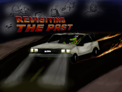 Revisiting the Past by Jon Causith
When Jon had offered to help out with a title card for the Revisiting the Past project, I knew I wanted to reference Back to the Future.  It's pretty high up on my list of all time favorite movies.  I love the details here, as well as the references to past projects.
