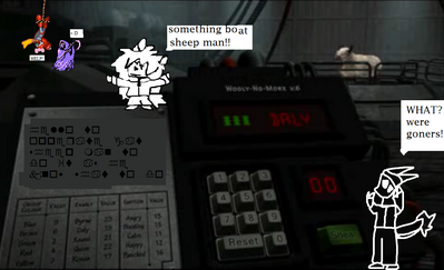 Never Sheer Sheep to Save a Friend by ioddandodd
Uhhh..... what?  Yeahhh....  I'm way too tired right now to translate symbol fonts... o.o;
