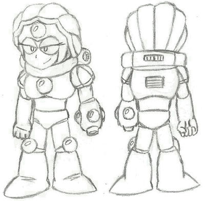 Pearl Woman Concept by Hfbn2
Here we have a full front and back concept of Pearl Woman's design.  The shell helmet is quite a nice touch I think.
