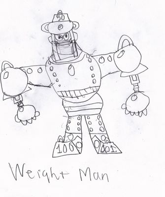Weight Man by SammerYoshi
I imagine this guy landing on you would be quite painful indeed... if he CAN jump...
