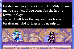 5 is a Prisoner by tAll3ShyguySkullLand
Evidently Cirno has gone to rescue Ice Man, who is being held prisoner by Pirate Man.
