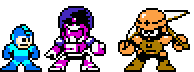 Disco Man and Met Man by CordRocker
Here we have two for the price of one, both Disco Man and Met Man!  I was never really sure how best to represent the pickaxe with Met Man sprite-wise, but I think the size here looks pretty good.
