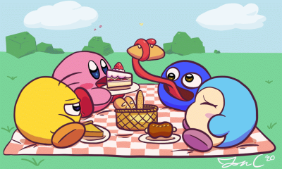 Kirby and Friends Picnic by Jon Causith
The real question is how long before someone steals Kirby's slice of cake and another Dream Land adventure takes off?

