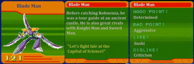 Blade Man CD by Eddy64
My favorite of the MM10 crew.  It's funny how much trouble I had with him at first, and then later he proved to actually be fairly simple to fight.
