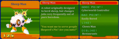 Sheep Man CD by Eddy64
I can't help but be amused that whenever someone says the Robot Masters don't have free will, Sheep Man of all things is a valid counterpoint.
