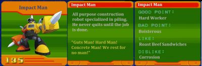 Impact Man CD by Eddy64
If Mega Man 11 content gets into 8 Bit Deathmatch, I wonder how they'll handle Impact Man's colors...
