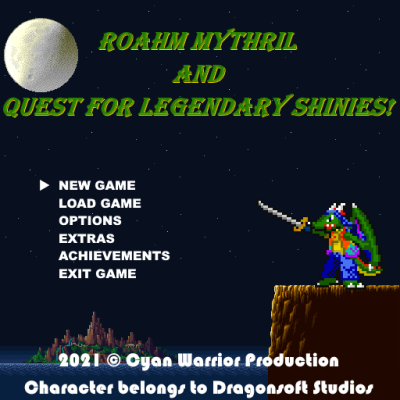 Title Mockup by  JokerTheHedgehog
A mockup of a title screen for a theoretic fangame.  I always kind of wondered what I'd want to do for a game with my dragon character.  I think I tended to lean toward a Metroidvania style collectathon with magic as a main focus.

