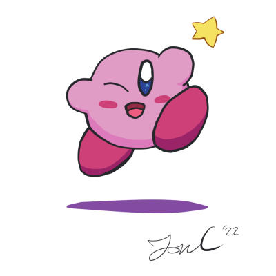 Kirby (ClipStudioPaint) by Jon Causith
Jon recently got ClipStudioPaint up and running, and has been messing with it for artistic purposes!  Poyo!
