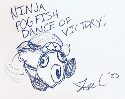 Ninja Pog Fish Dance by Jon Causith
So you can get character masks in the latest Kirby game.  The results can be.... interesting.
