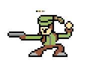 Hunter Man Sprite by NesClassic
With a few modifications to a Pump Man sprite, NesClassic has made a sprite of his Robot Master, Hunter Man.
