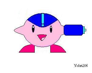Mega Kirby by Volan206
So this is why Mega Man wasn't in Brawl?......  SPIT THAT SUPER FIGHTING ROBOT OUT THIS INSTANT!
