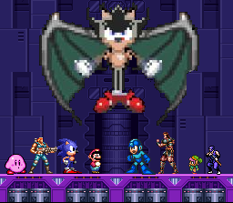 Mega Man Crossover Final Battle 16 bit by tAll3ShyguySkullLand
Here we have a version of the MM Crossover final battle with more advanced graphics.
