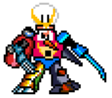 Roahm's Nightmare Robot Master by WingmanVWXYZ
......Oh dear, that can't be good...  I see traces of Bright Man, Tengu Man, Slash Man, Burner Man, Quick Man, Needle Man...  I'm not quite sure whoever else is thrown in there, but it can't be good...
