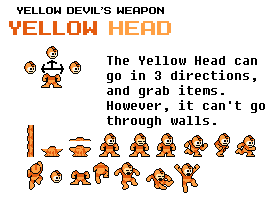 Yellow Head by ItalianRobot
So here we have a concept for a power Mega Man could get from the Yellow Devil...  Looks like it would give quite a splitting headache! ::rimshot::
