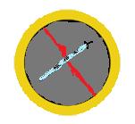 BladeMan EXE Emblem by soulreaper891
Here we have a Navi insignia for BladeMan.EXE.  Perhaps indicative of crossed swords?
