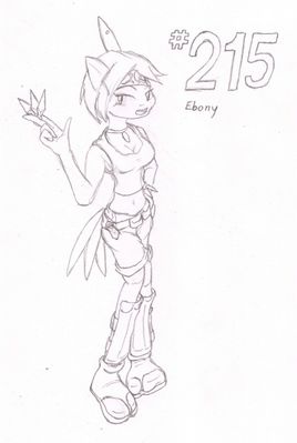 215 - Ebony
A bit of a tomboy, Ebony the Sneasel takes great interest in studying self defense techniques.  A fan of martial arts stars, she idolizes Kunoichi the Weavile.  She can often be found watching action movies, especially those with a lot of hand to hand fighting action.
