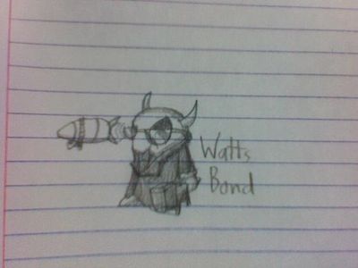 Agent Watts by GeorgeTheRaccoon
So THAT'S how Watts always beats the heroes everywhere they go!  He's a secret agent!
