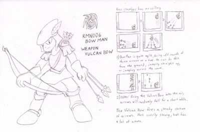 RMN006 - Bow Man
Next amongst my Robot Masters is Bow Man.  Designed as an archery instructor, Bow Man has a very skillful aim.
