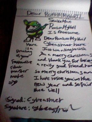 Christmas Letter by Cybeastnet
While technically my favorite RM is actually Jewel Man, Snake Man is still awesome, and the sentiment is still quite nice ;)
