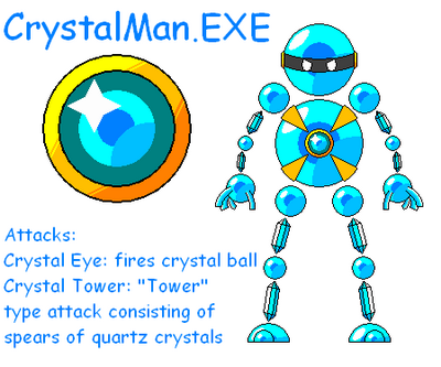 CrystalMan EXE by EvilMariobot
Quite a shiny rendition of CrystalMan EXE here, made entirely of shinies!  I quite like the shading on this, it looks very bright and sparkly.

