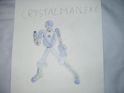 CrystalMan EXE by Molletman
A solid rendition of a CrystalMan Navi, it definitely calls the original to mind and looks like it would be quite shiny indeed.

