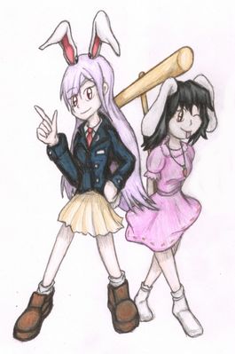 Dem Bunnehs
So Kit is a fan of Reisen.  And Shagg is a fan of Tewi...  DOUBLE FRIEND REQUEST GO!
