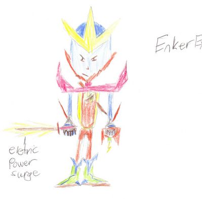 Enker EXE by sonicstick7
This design for an Enker Navi is quite colorful.  Somehow the blue face makes me think of Tron.
