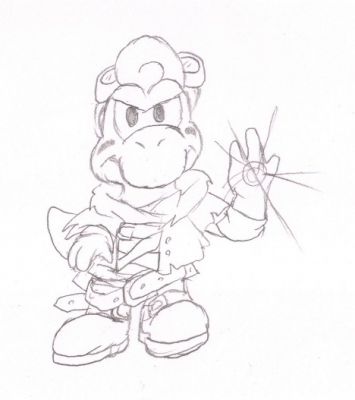 Ezrael Yoshi
So what happens when you combine League of Legends with Paper Mario : The Thousand Year Door?  Apparently a pretty boy Yoshi turns into a stereotypical JRPG hero...  You'd have to ask Pink, this hails from one of her broadcasts.
