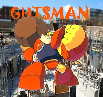 Guts Man by Henry
With the way his original form just threw boulders at you basically, it can be easy to forget Guts Man was a construction robot.  I think the new type of blocks he had in Powered Up worked a lot better in that regard.
