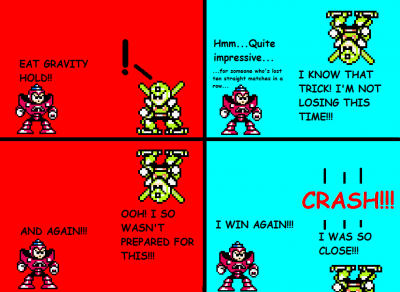 Gyro Man Hates Gravity by SilentDragonite149
Keep trying, Gyro Man, you'll get it eventually!
