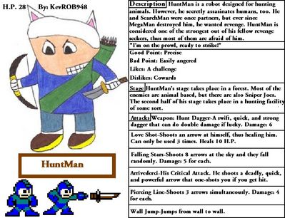 Hunt Man Revised by KevROB948
Here we have more information on Hunt Man.  Seems he's quite a vicious sort.
