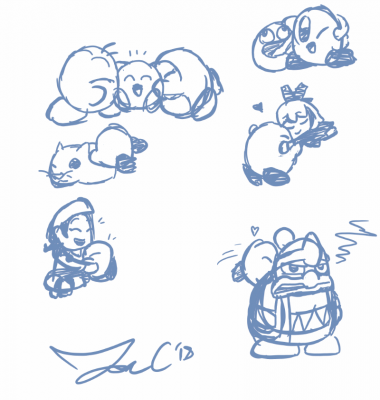 Kirby's Hugs by Jon Causith
Kirby hugs are great!  Face it Dedede.
